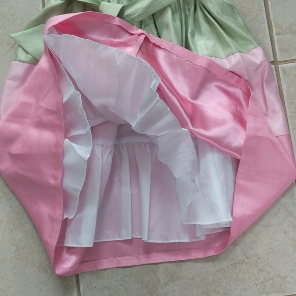 Girl size 6 green pink white spring summer dress - Picture 6 of 6